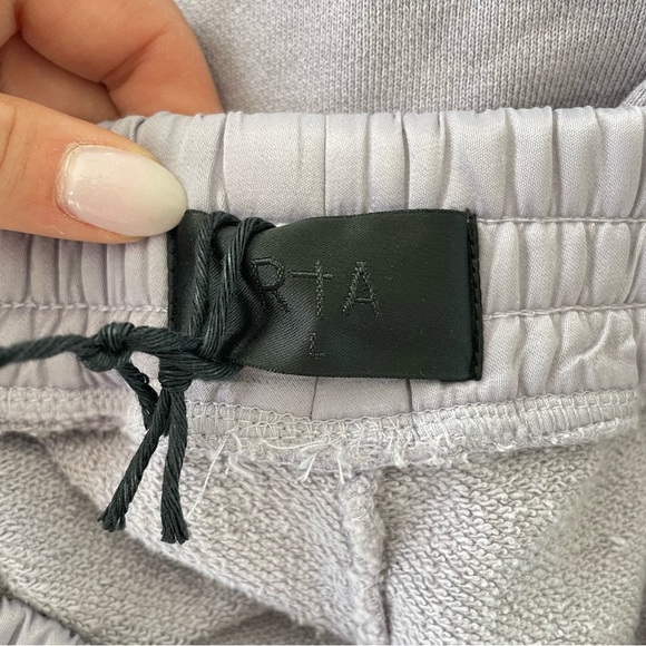 RtA Edgar Satin-Trimmed Cotton-Jersey Shorts Lilac NWOT - Picture 10 of 12